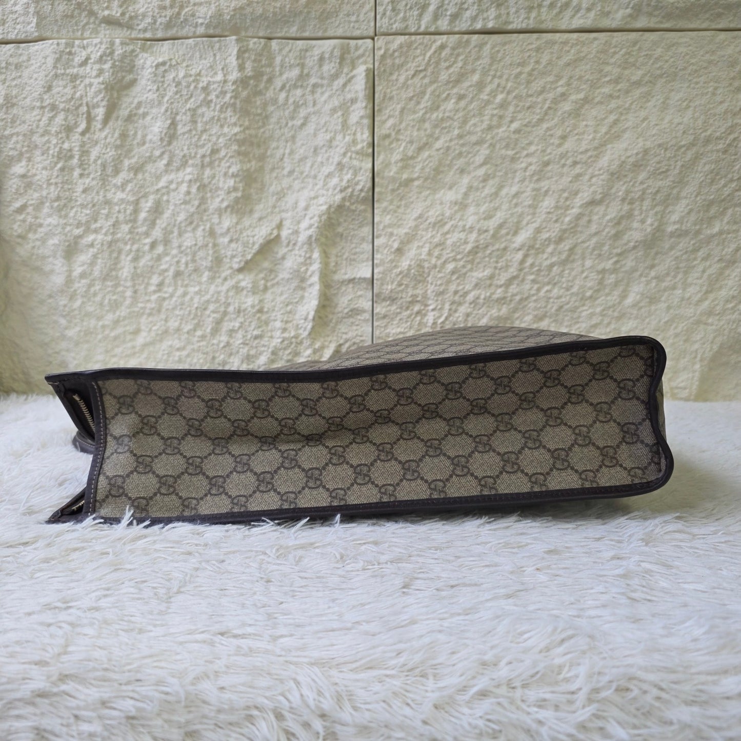Gucci GG Supreme Canvas Large Tote Bag Brown (Pre-Owned)