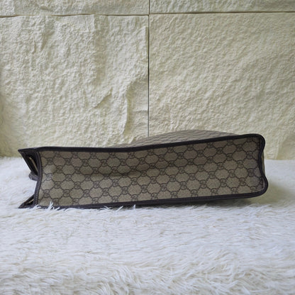 Gucci GG Supreme Canvas Large Tote Bag Brown (Pre-Owned)