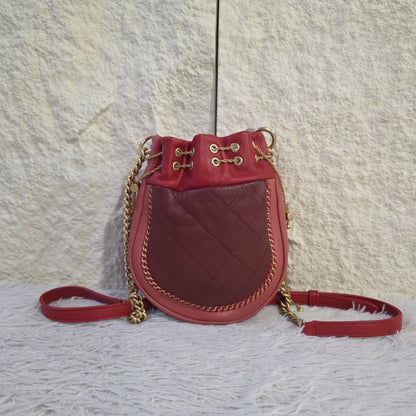 Chanel Quilted Chain Drawstring Bucket Bag (Pre-Owned)