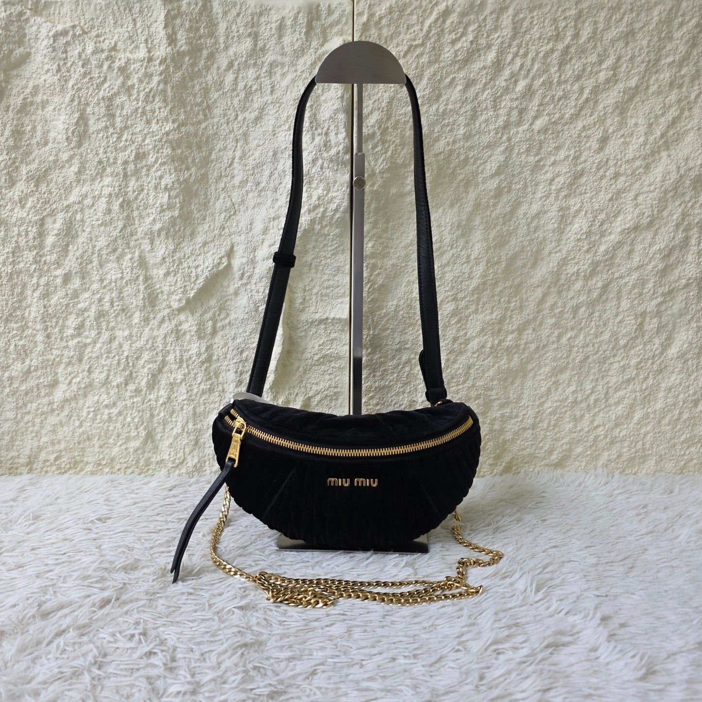 Miu Miu Velvet Chain Belt Bag (Pre-Owned)