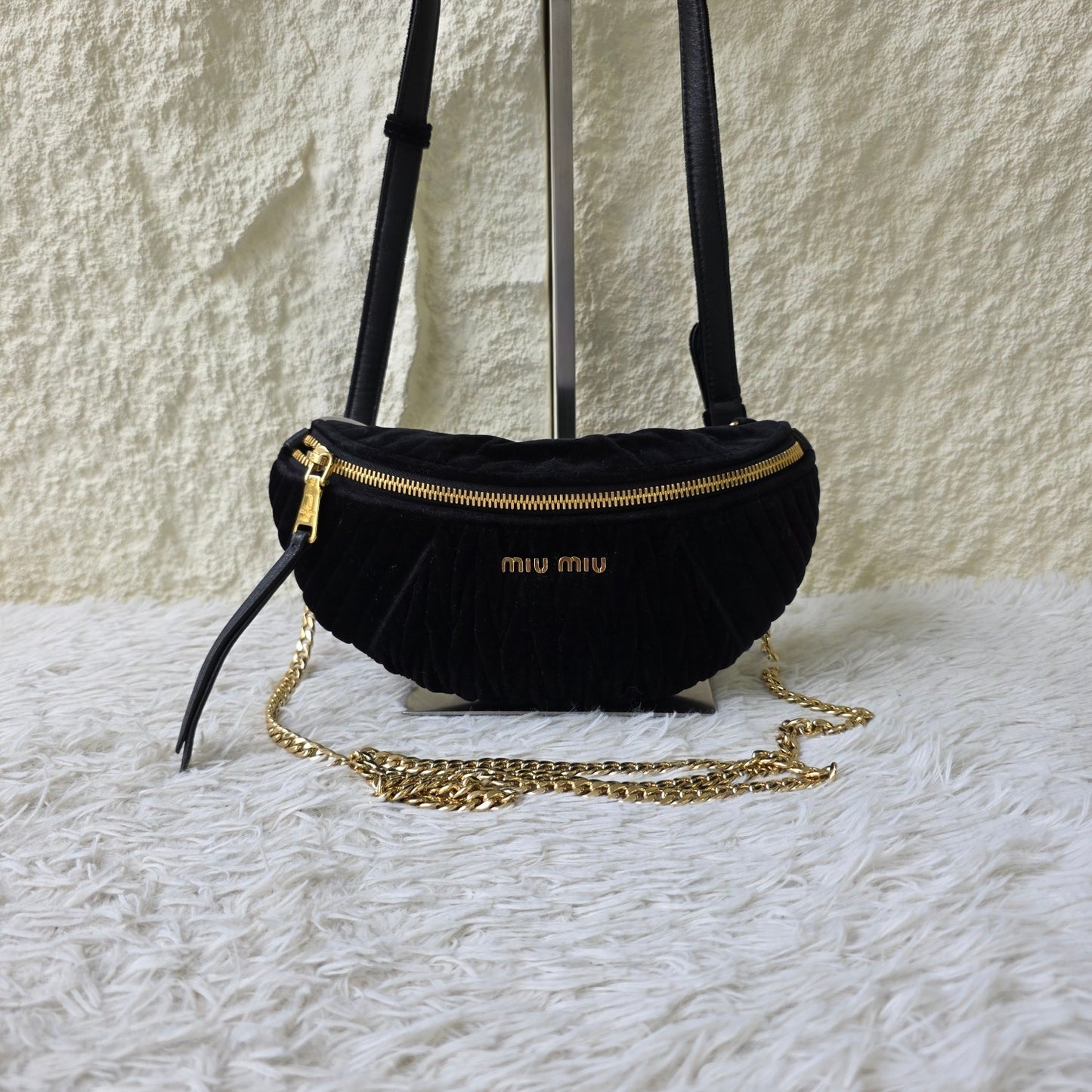 Miu Miu Velvet Chain Belt Bag (Pre-Owned)