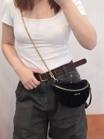 Miu Miu Velvet Chain Belt Bag (Pre-Owned)