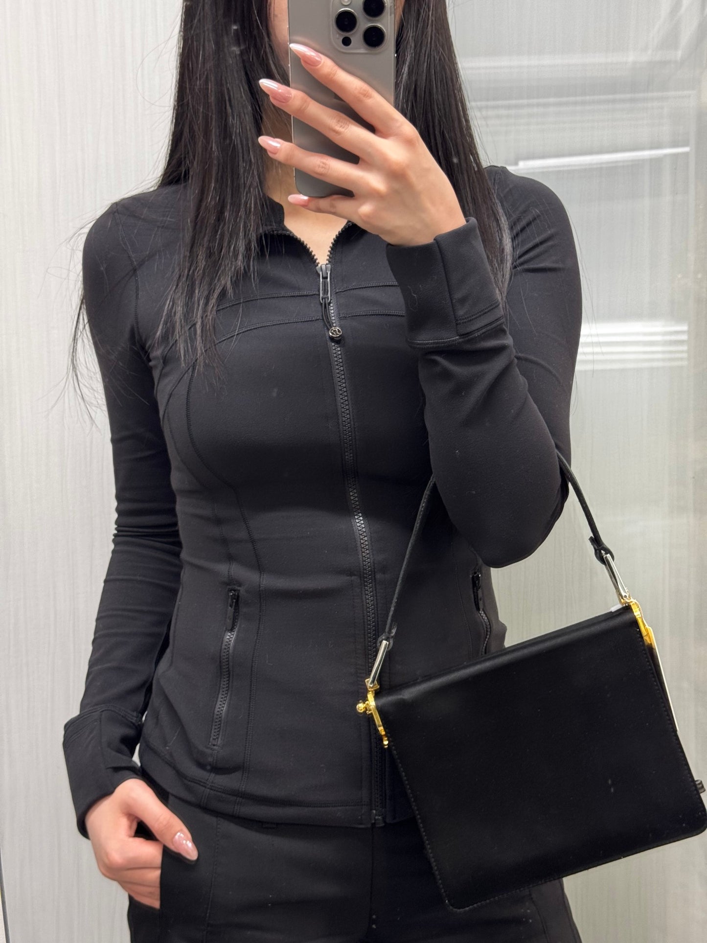 Fendi Minimal Leather Shoulder Bag (Pre-Owned)