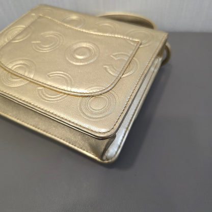 Chanel CC Logo Embossed Metallic Chain Shoulder Bag (Pre-Owned)
