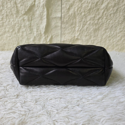 Saint Laurent Puffer Quilted Leather Pouch (Pre-Owned)