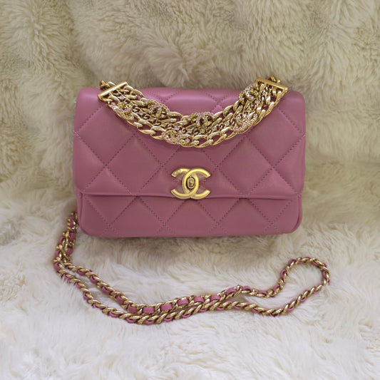 Chanel Crystal CC Chain Flap Bag (Pre-Owned)