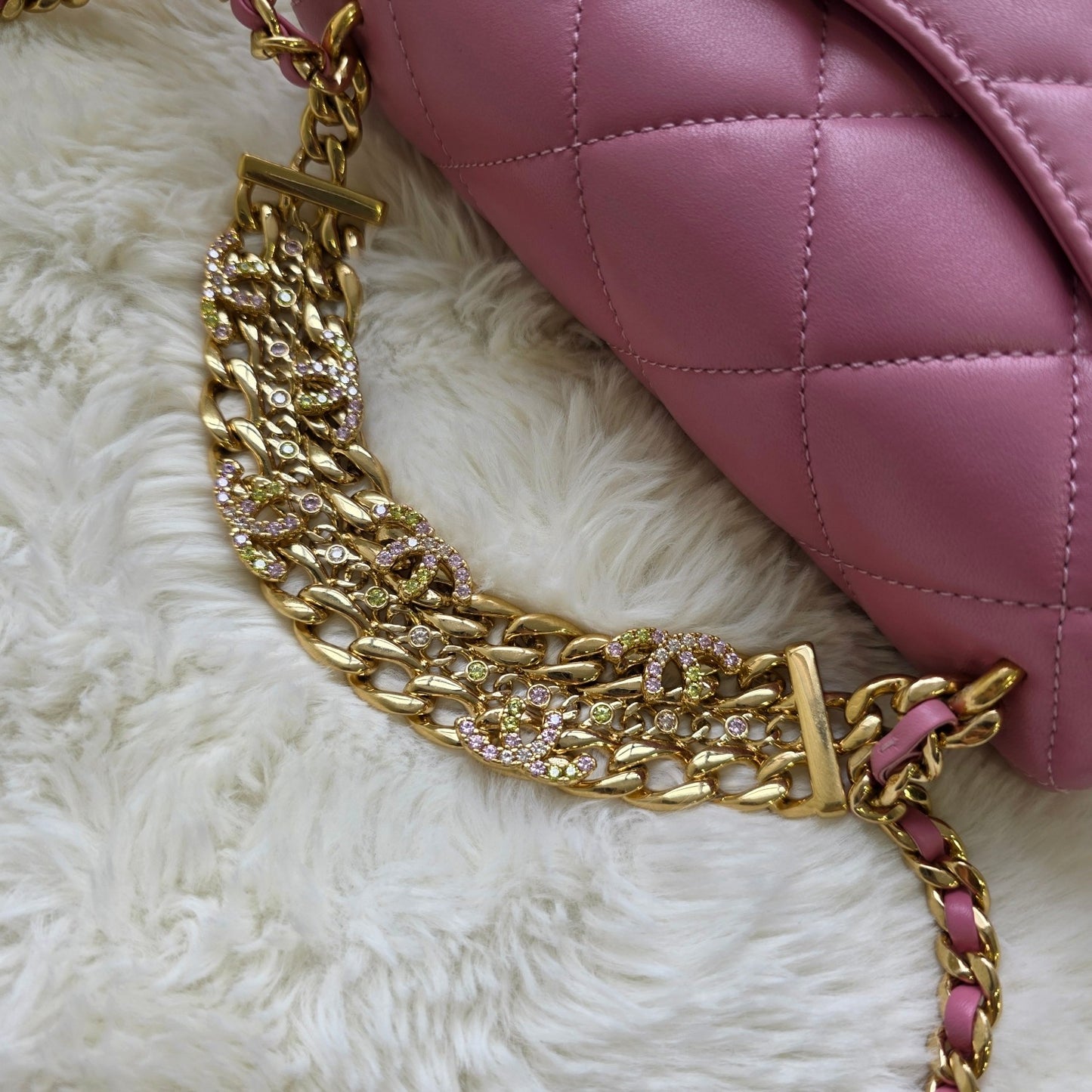 Chanel Crystal CC Chain Flap Bag (Pre-Owned)