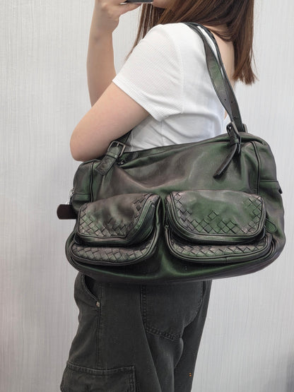 Bottega Veneta Intrecciato Multi Pocket Shoulder Bag (Pre-Owned)