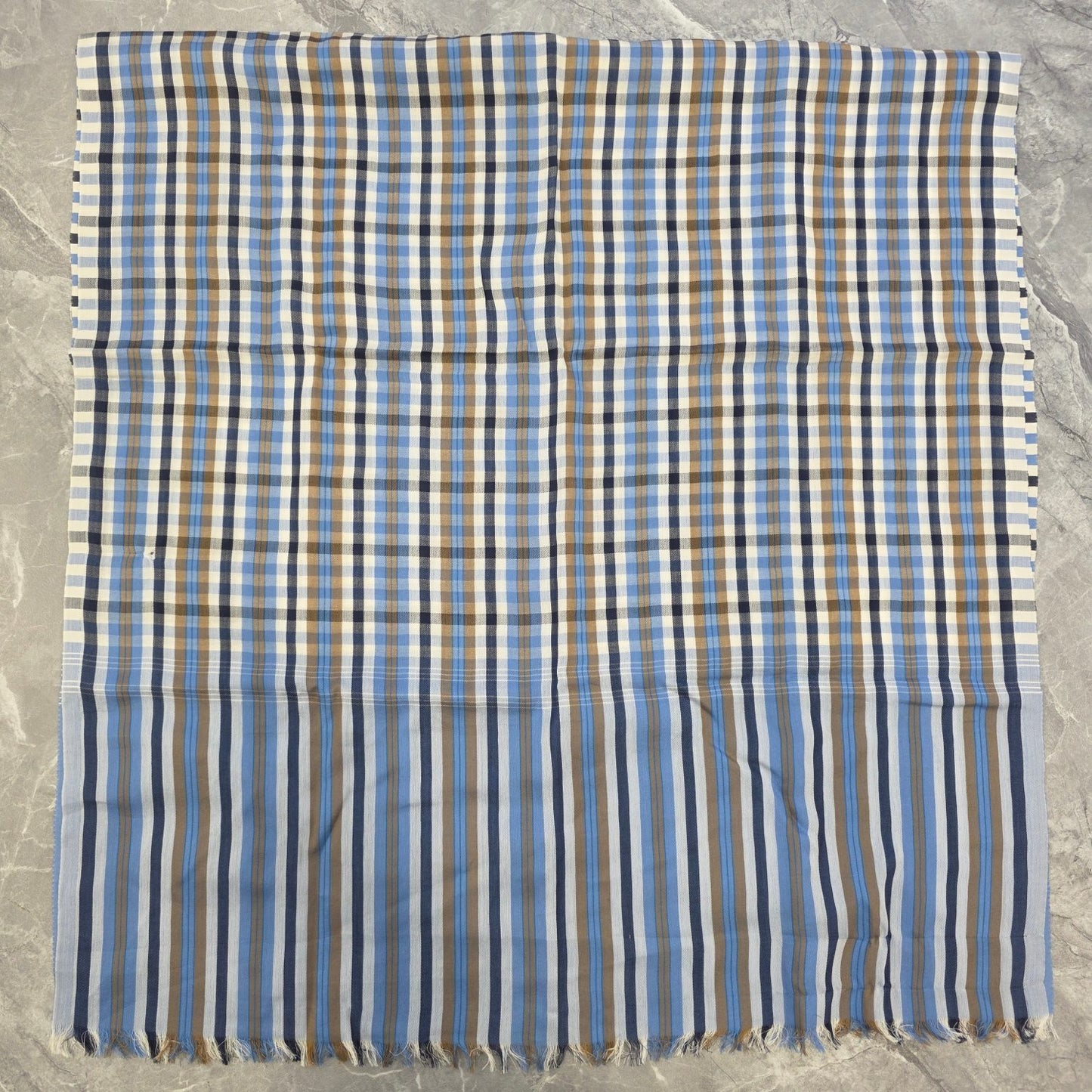 Louis Vuitton Monogram Check Fringe Scarf (Pre-Owned)