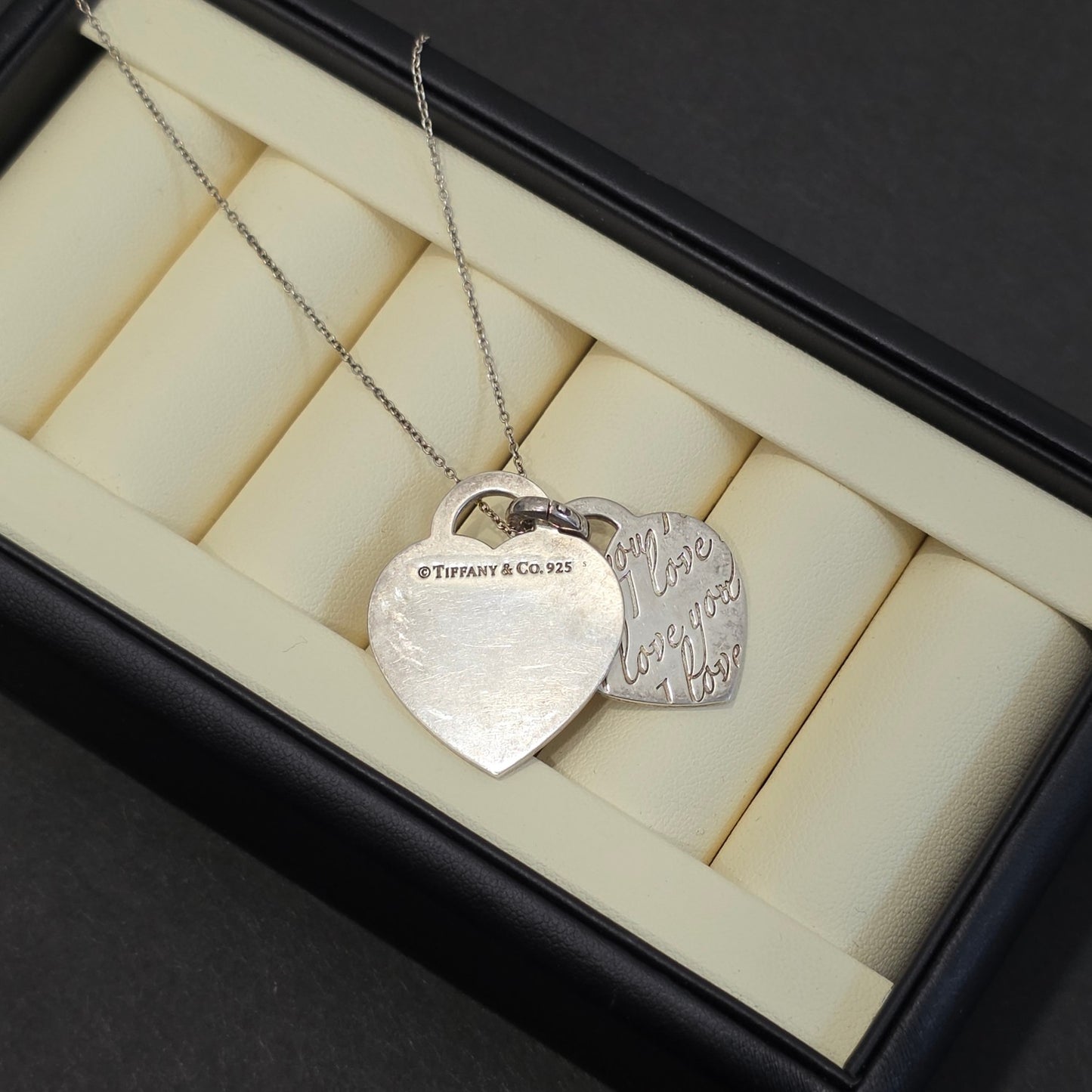 Tiffany & Co. Double Heart Sterling Silver Necklace (Pre-Owned)