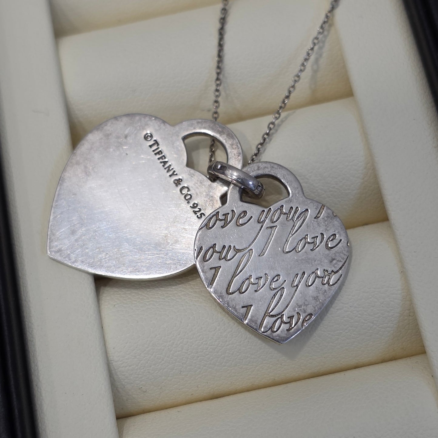 Tiffany & Co. Double Heart Sterling Silver Necklace (Pre-Owned)