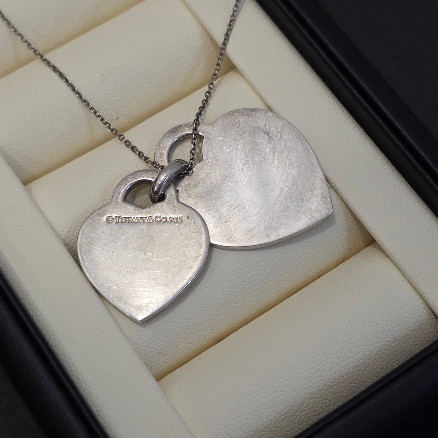 Tiffany & Co. Double Heart Sterling Silver Necklace (Pre-Owned)