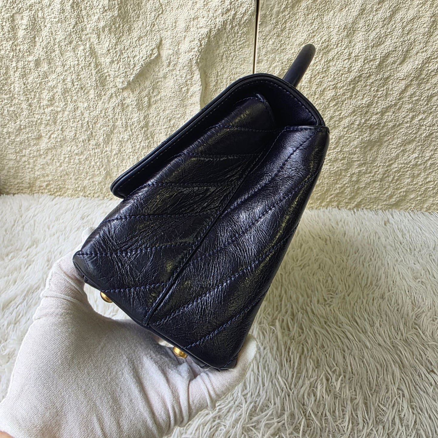 Chanel Chevron Top Handle Flap Bag (Pre-Owned)