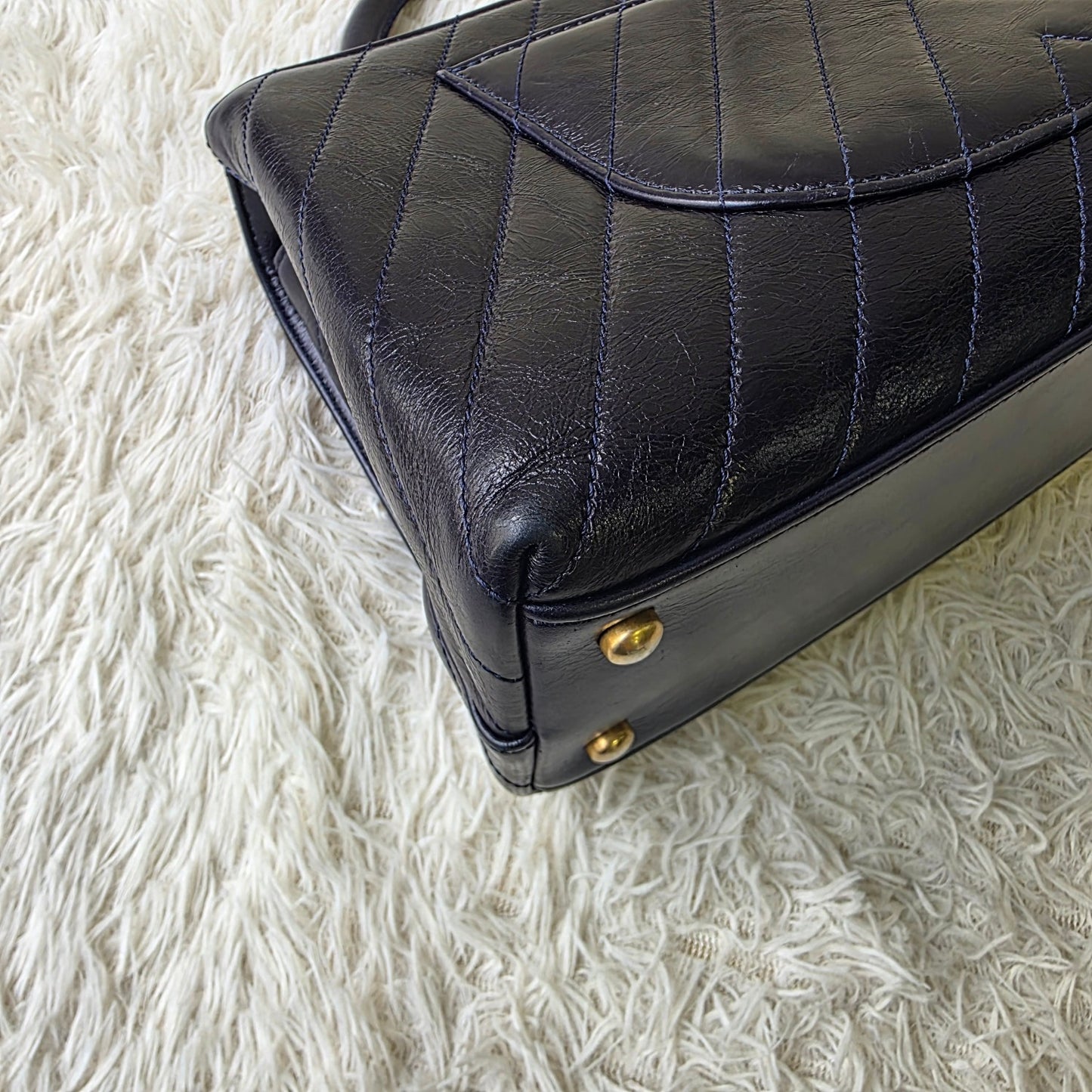 Chanel Chevron Top Handle Flap Bag (Pre-Owned)