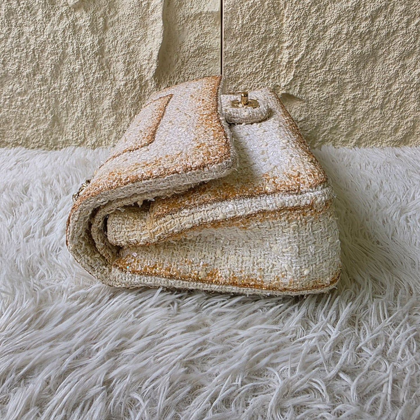 Chanel Tweed Chain Shoulder Bag (Pre-Owned)