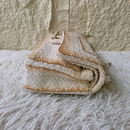 Chanel Tweed Chain Shoulder Bag (Pre-Owned)