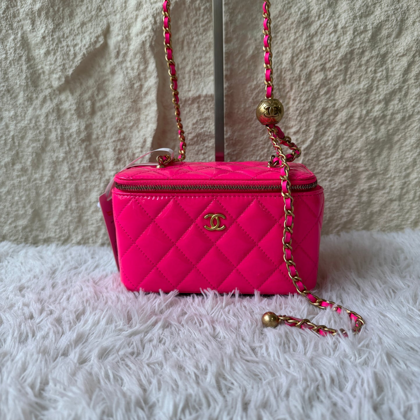 Chanel Quilted Patent Vanity Chain Bag (Pre-Owned)