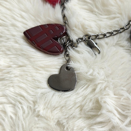 Burberry Check Heart Charm Chain Bracelet (Pre-Owned)