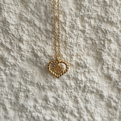 Christian Dior Heart CD Logo Gold-Tone Pendant Necklace (Pre-Owned)