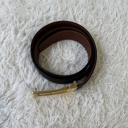 Celine Horse Carriage Buckle Leather Belt (Pre-Owned)