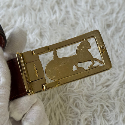 Celine Horse Carriage Buckle Leather Belt (Pre-Owned)