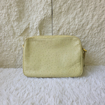 Fendi Ostrich Leather Vintage Shoulder Bag (Pre-Owned)