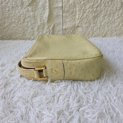 Fendi Ostrich Leather Vintage Shoulder Bag (Pre-Owned)