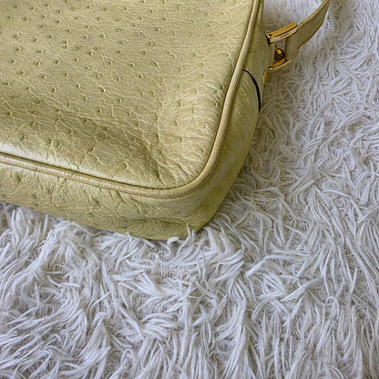 Fendi Ostrich Leather Vintage Shoulder Bag (Pre-Owned)
