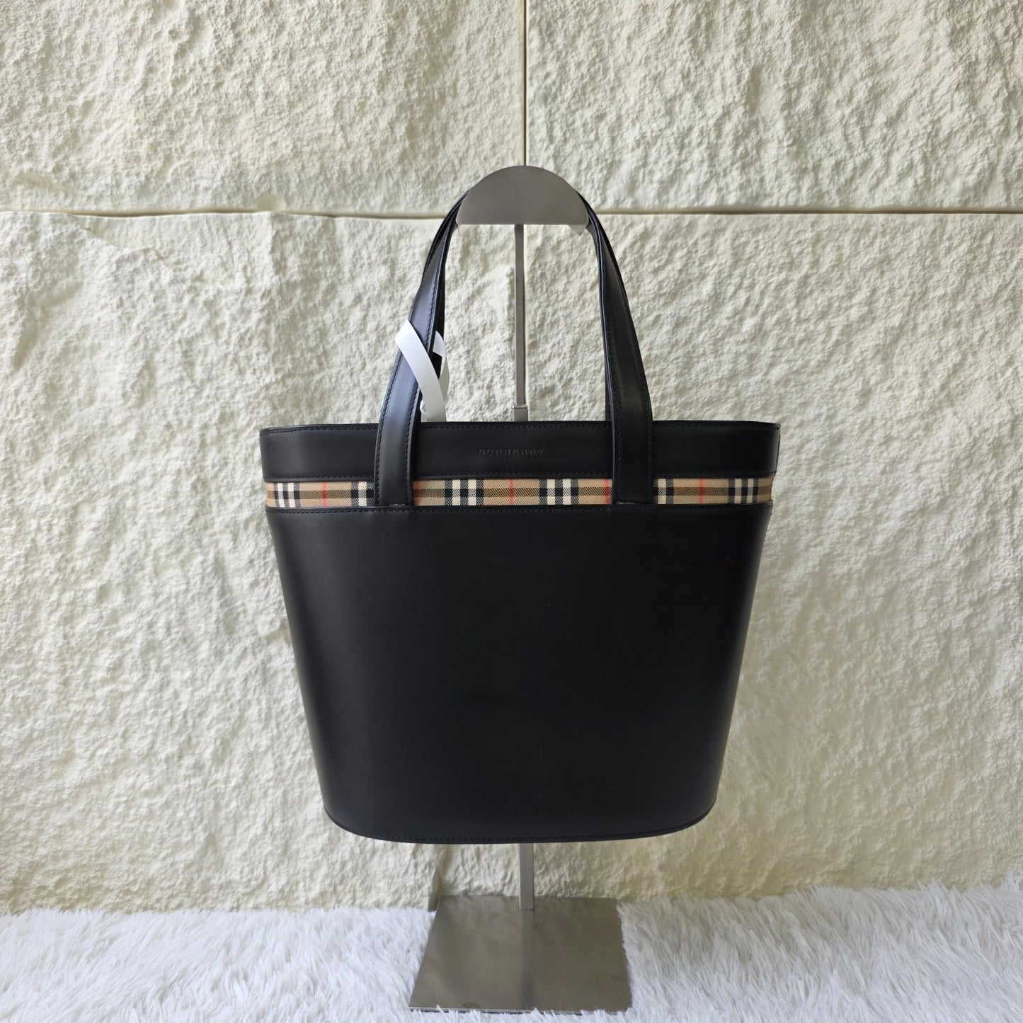 Burberry Vintage Nova Check Leather Mini Tote Bag (Pre-Owned)