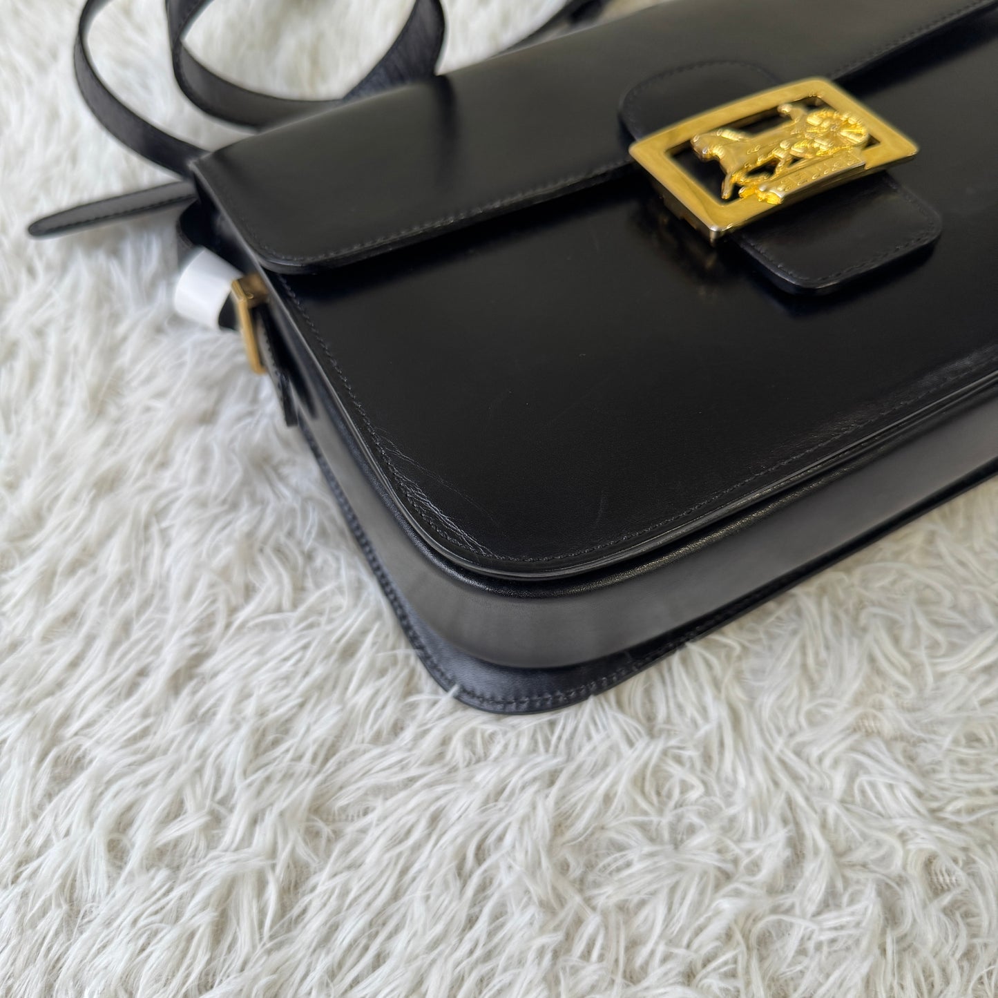 Celine Vintage Horse Carriage Leather Shoulder Bag (Pre-Owned)