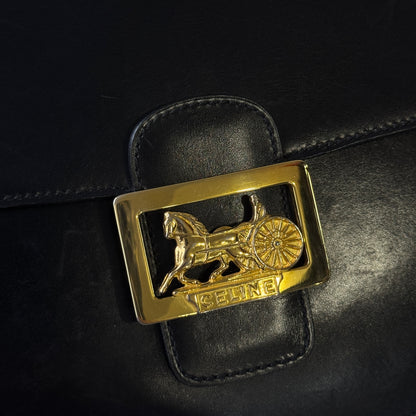 Celine Vintage Horse Carriage Leather Shoulder Bag (Pre-Owned)