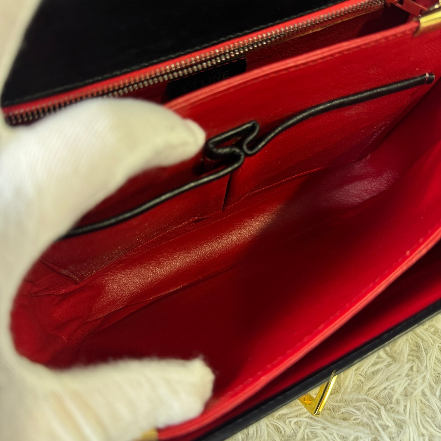 Celine Vintage Horse Carriage Leather Shoulder Bag (Pre-Owned)