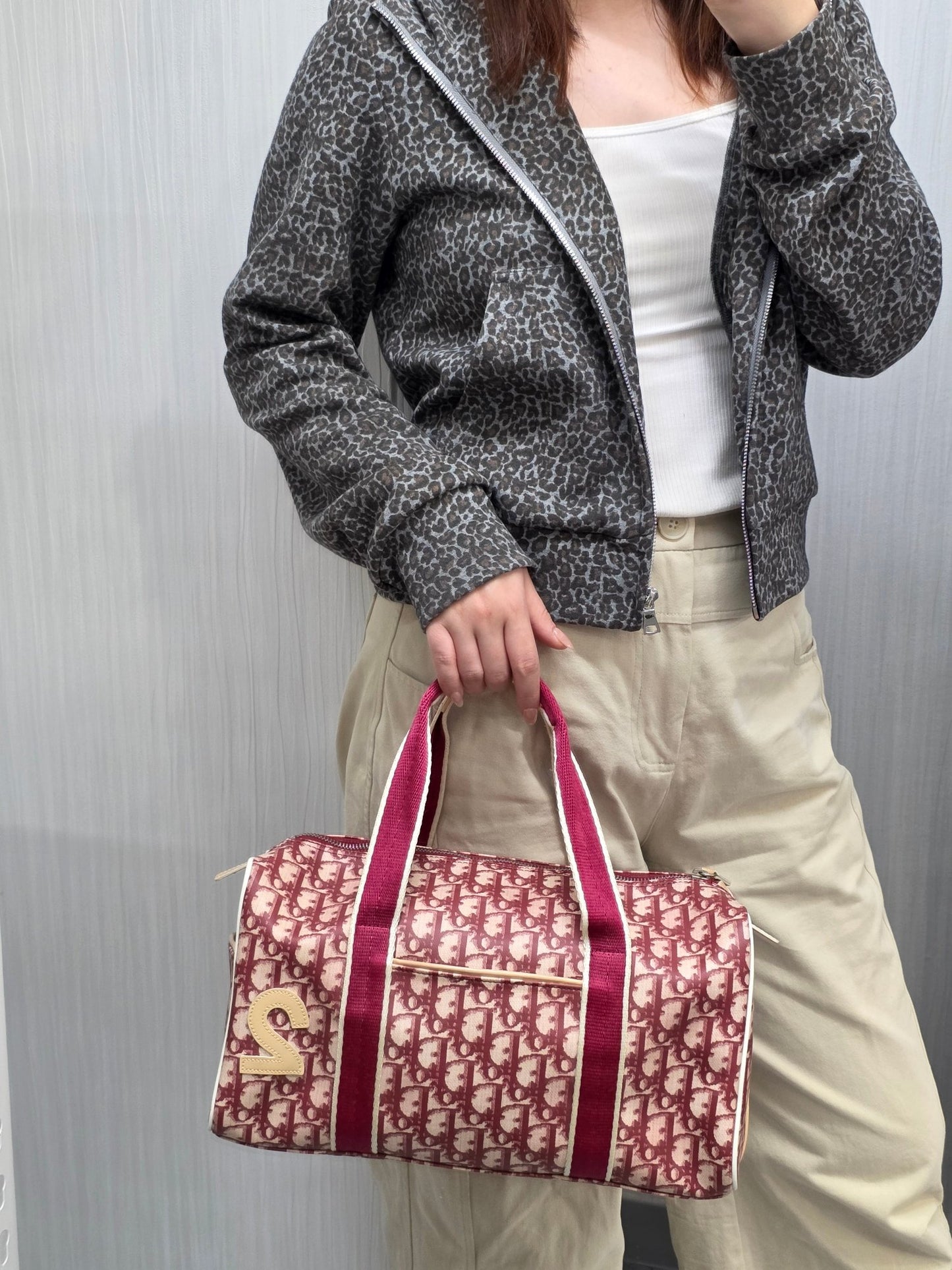 Dior Trotter Canvas Boston Bag (Pre-Owned)