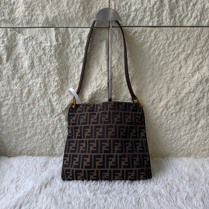 Fendi Zucca Canvas Shoulder Bag (Pre-Owned)