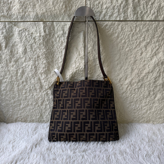 Fendi Zucca Canvas Shoulder Bag (Pre-Owned)