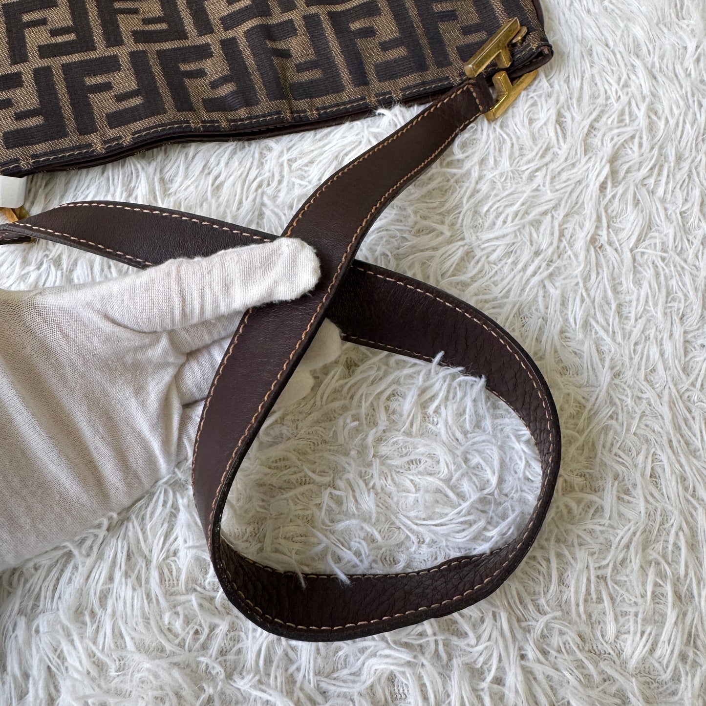 Fendi Zucca Canvas Shoulder Bag (Pre-Owned)