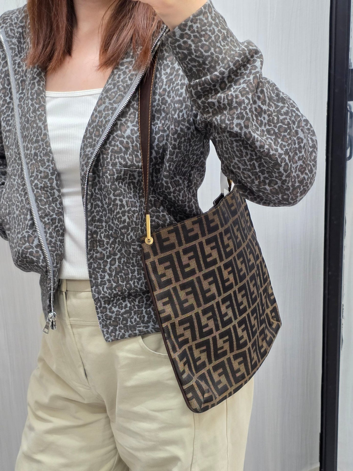 Fendi Zucca Canvas Shoulder Bag (Pre-Owned)