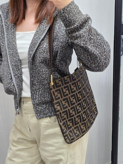 Fendi Zucca Canvas Shoulder Bag (Pre-Owned)