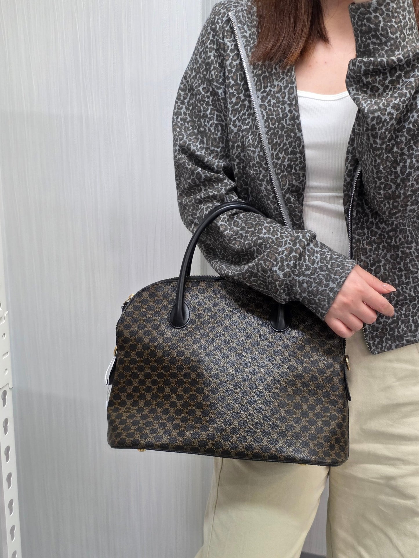 Celine Macadam Canvas Handbag (Pre-Owned)
