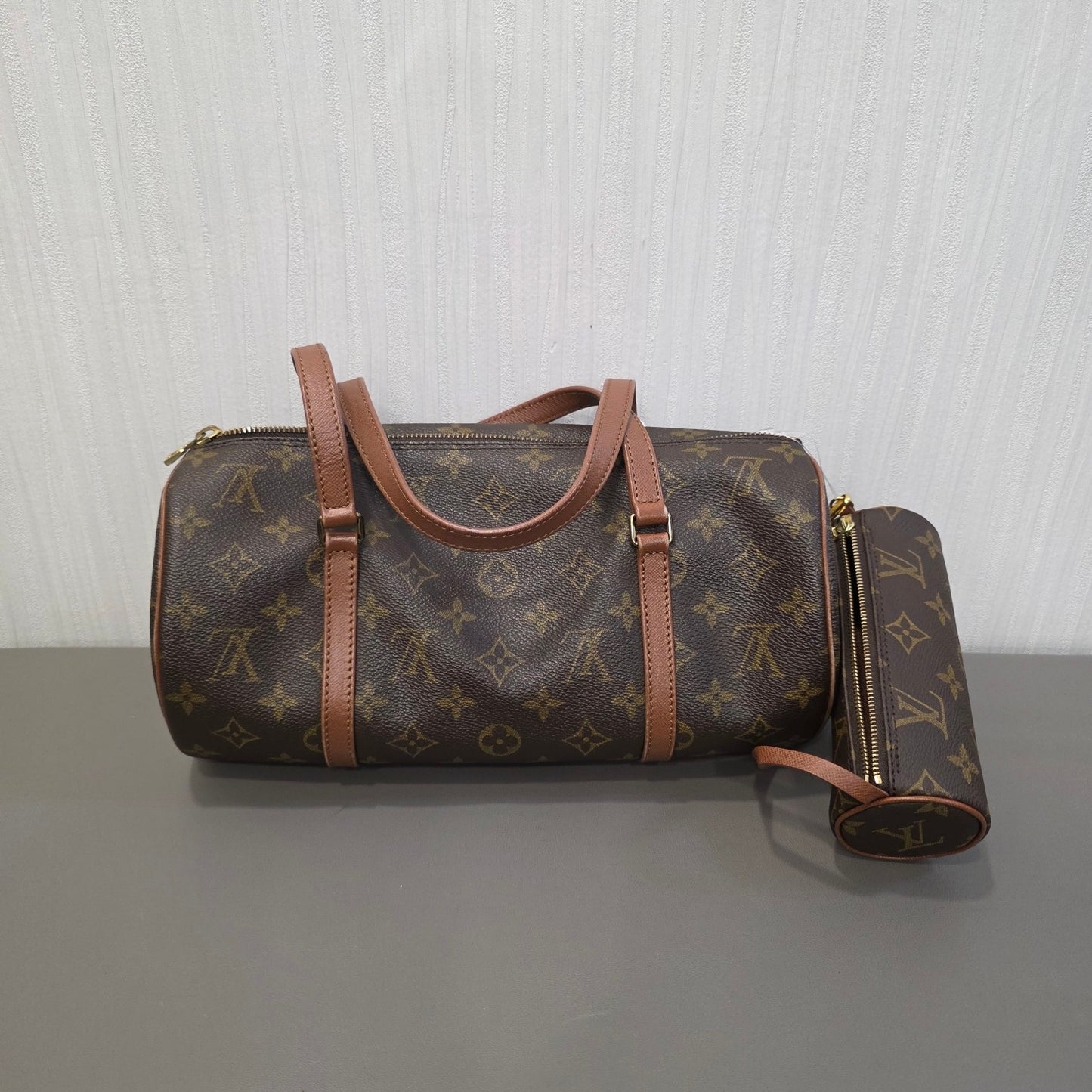 Louis Vuitton Monogram Papillon Handbag with Pouch (Pre-Owned)