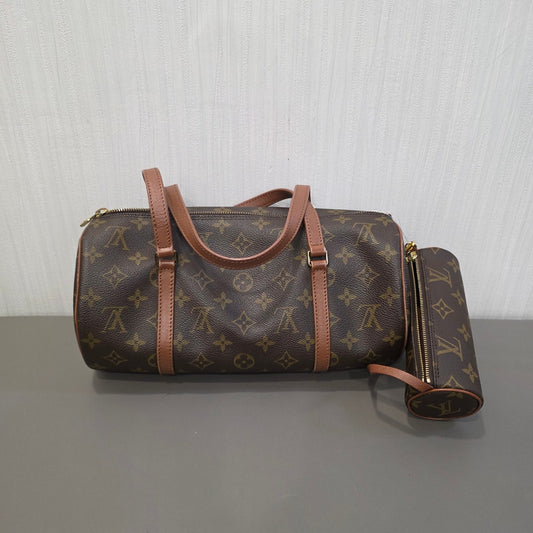 Louis Vuitton Monogram Papillon Handbag with Pouch (Pre-Owned)