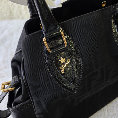 Fendi Zucca Canvas Handbag (Pre-Owned)