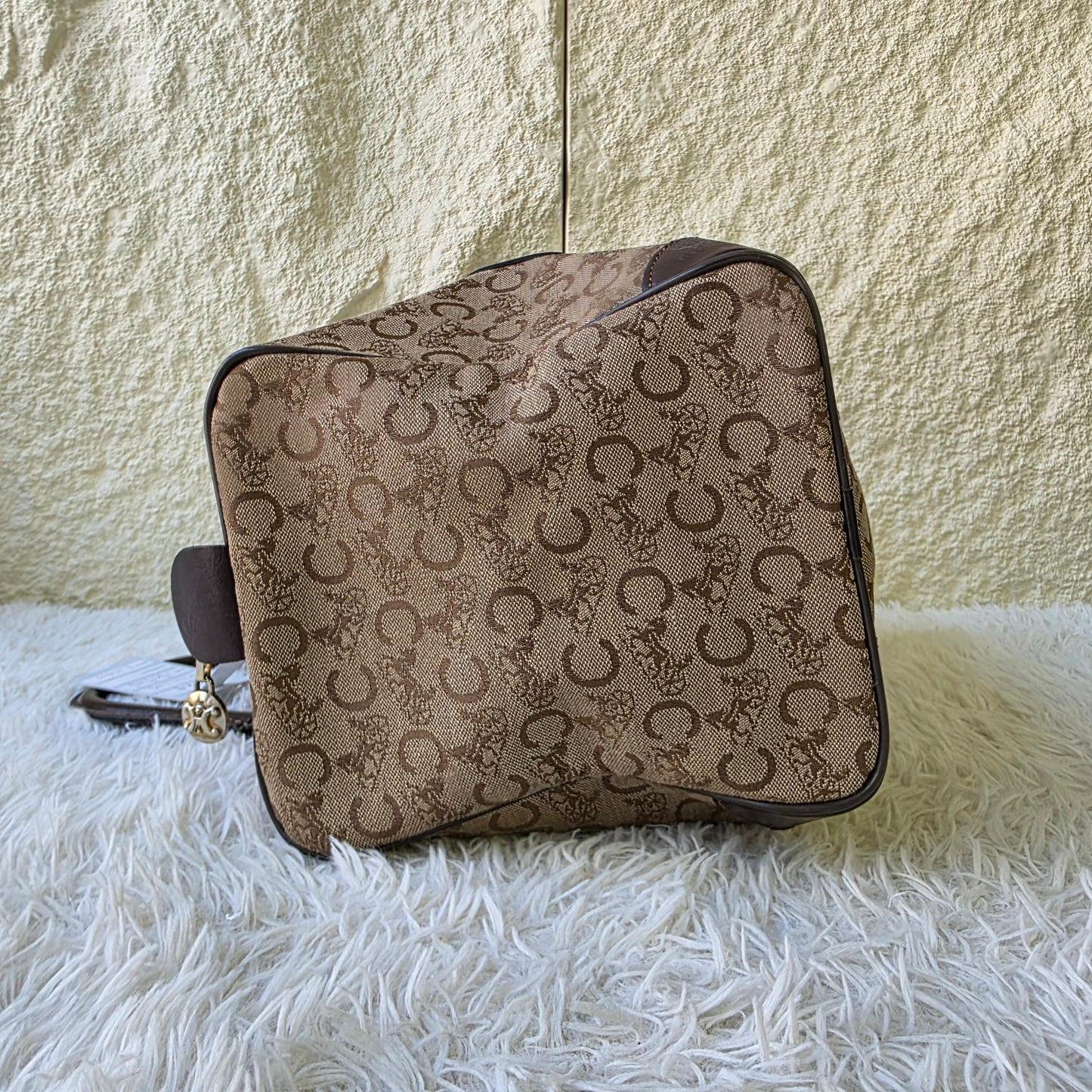 Celine Horse Carriage Canvas Boston Bag (Pre-Owned)