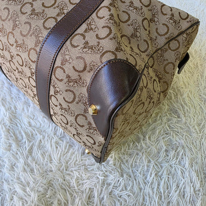 Celine Horse Carriage Canvas Boston Bag (Pre-Owned)