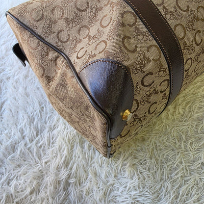 Celine Horse Carriage Canvas Boston Bag (Pre-Owned)