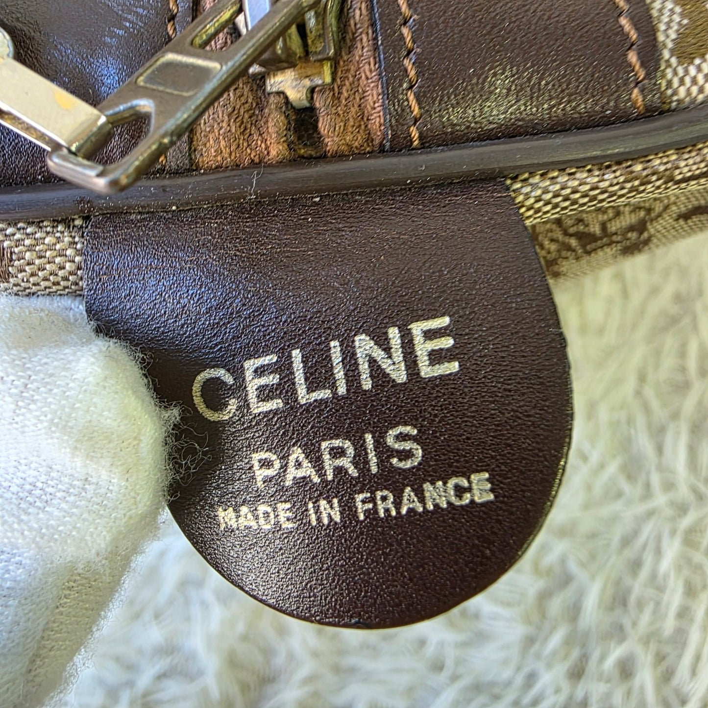 Celine Horse Carriage Canvas Boston Bag (Pre-Owned)