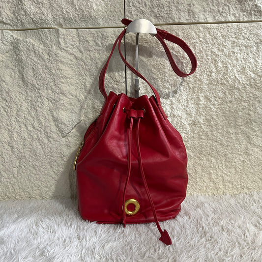 Celine Leather Drawstring Shoulder Bag (Pre-Owned)