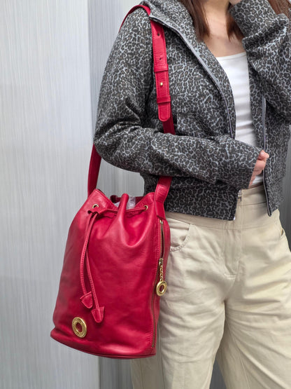 Celine Leather Drawstring Shoulder Bag (Pre-Owned)