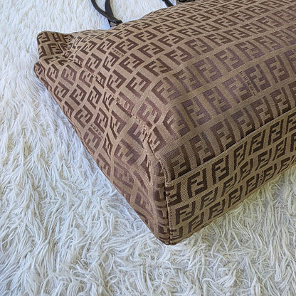 Fendi Zucchino Canvas Tote Bag (Pre-Owned)