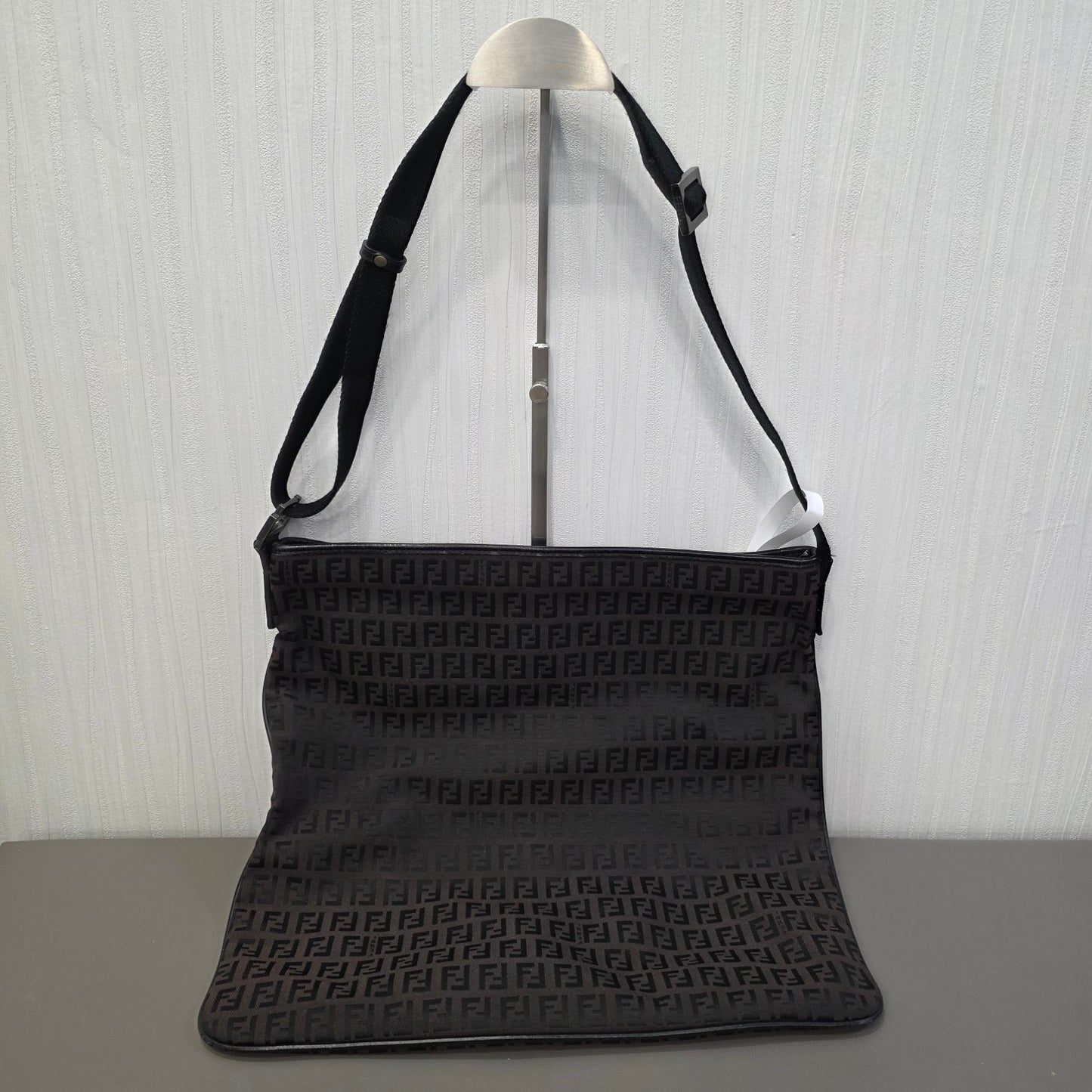 Fendi Zucca Canvas Messenger Bag (Pre-Owned)